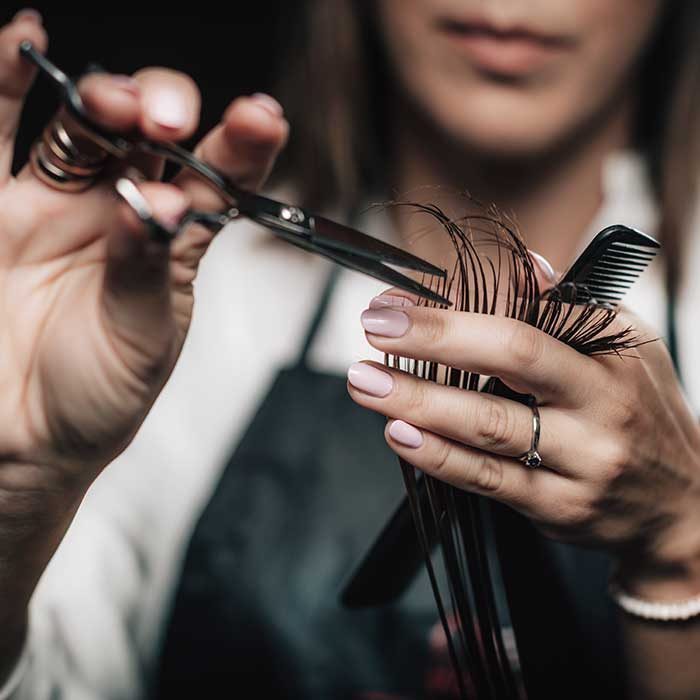 hair cutting and styling